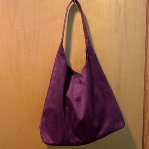 Brand NEW! Never used genuine magenta suede soykder bag